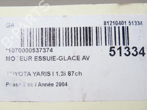 Ruitenwissermotor voor TOYOTA YARIS (_P1_) 1.3 (SCP12_, SCP13_, SCP12R, SCP13R) (87 hp) 28832978