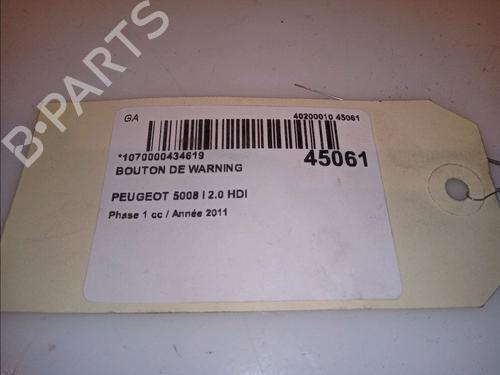 Used Warning switch Warning switch PEUGEOT 5008 (0U_, 0E_) 2.0 HDi 150 / BlueHDi 150 (150 hp) 13301314 13301314