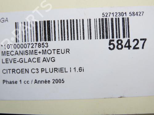 Used Front left window mechanism Front left window mechanism CITROËN C3 Pluriel (HB_) 1.6 (109 hp) 36444425 36444425