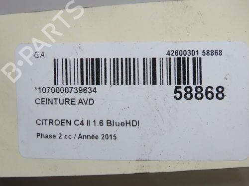 Front right seatbelt CITROËN C4 II (NC_) 1.6 BlueHDi 120 | BP36494671I25 - Image 7