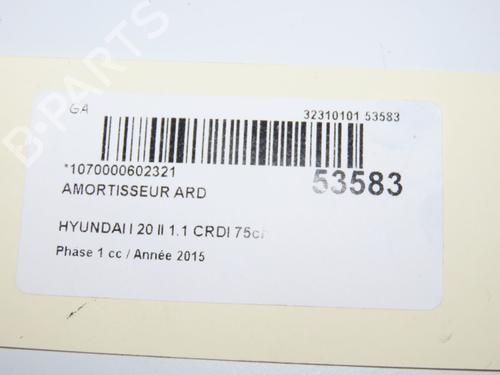 Højre bagtil støddæmper Højre bagtil støddæmper HYUNDAI i20 II (GB, IB) 1.1 CRDi (75 hp) 36395800 36395800