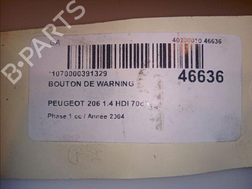 Used Warning switch PEUGEOT 206 Hatchback (2A/C) 1.4 HDi eco 70 (68 hp) 11100860