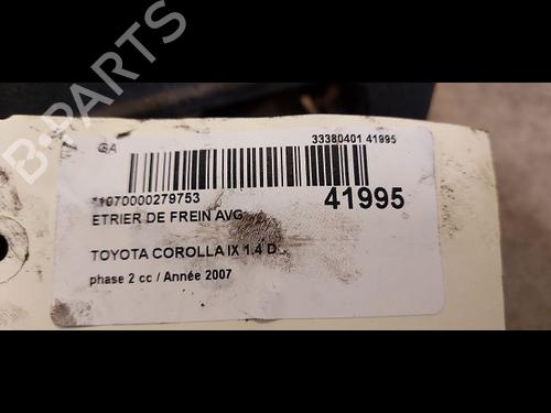 Used Left front brake caliper TOYOTA COROLLA (_E12_) 1.4 D (NDE120_, NDE120R) (90 hp) 14878373