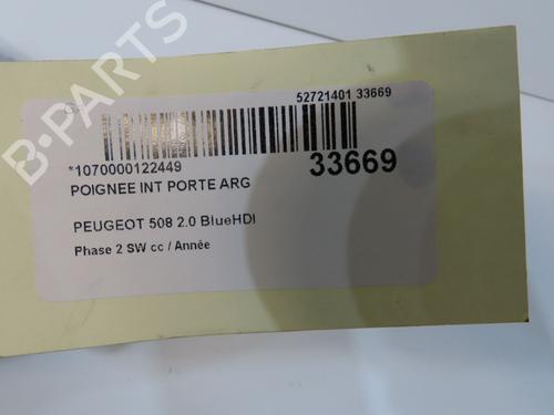 Used Rear left interior door handle Rear left interior door handle PEUGEOT 508 SW I (8E_) 2.0 BlueHDi 180 (180 hp) 9598466 9598466