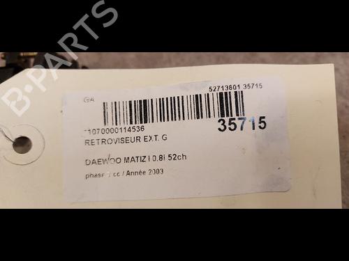 Used Left mirror DAEWOO MATIZ (M100, M150) 0.8 (52 hp) 23176251