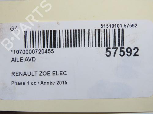 Forskærm Højre RENAULT ZOE (BFM_) ZOE | BP38548097C42 - Image 7