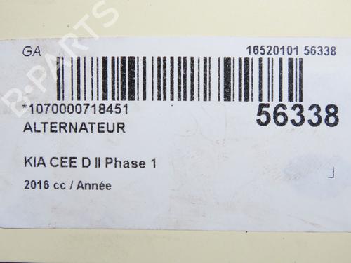 Alternator KIA CEE'D (JD) 1.0 T-GDI | BP32457469M7