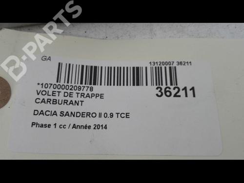Fuel flap DACIA SANDERO II TCe 90 (B8M1, B8MA, B8AC) | BP9604467C131