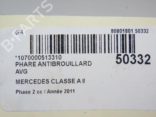 Left front fog light MERCEDES-BENZ A-CLASS (W169) A 180 CDI (169.007, 169.307) | BP18926251C30 