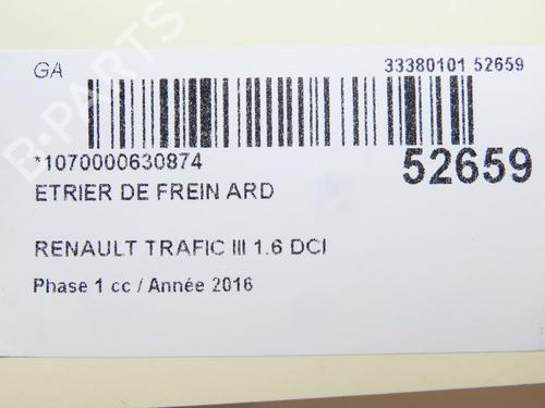 Right rear brake caliper RENAULT TRAFIC III Van (FG_) 1.6 dCi 140 (FGMA, FGMC) | BP28967682M106 - Image 6