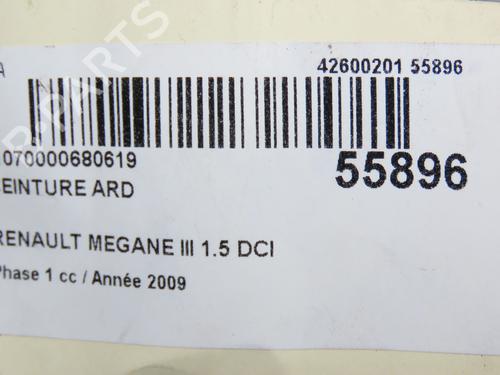 Rear right belt tensioner RENAULT MEGANE III Coupe (DZ0/1_) 1.5 dCi (DZ0B) | BP30502414C90