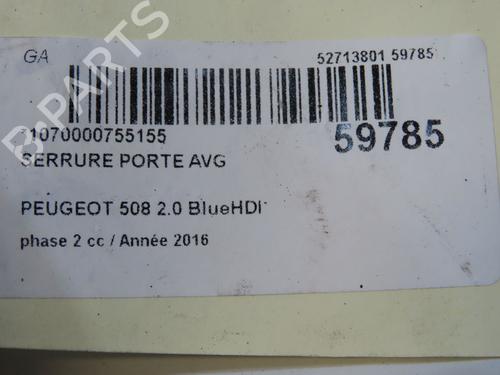 Used Front left lock Front left lock PEUGEOT 508 SW I (8E_) 2.0 HDi 180 RXH (181 hp) 40026371 40026371