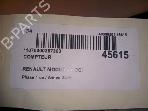 Used Instrument cluster RENAULT MODUS / GRAND MODUS (F/JP0_) 1.5 dCi (FP0D, JP0D) (82 hp) 11101409