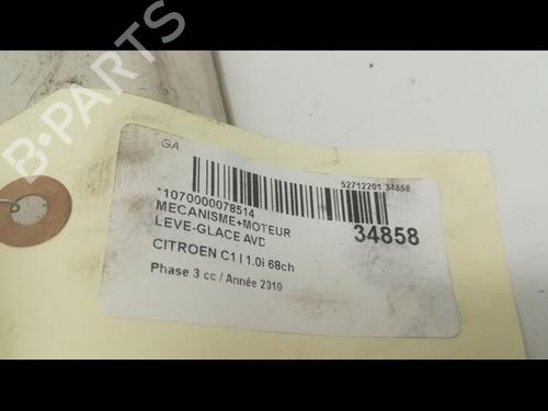 Used Front right window mechanism CITROËN C1 (PM_, PN_) 1.0 (68 hp) 9596206