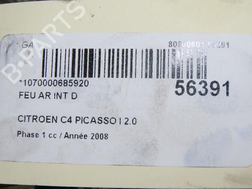 Højre baklys, luke CITROËN C4 Picasso I MPV (UD_) 2.0 HDi 138 (136 hp) 31242603