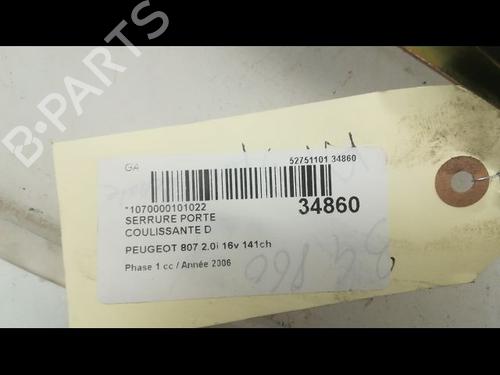 Used Rear right lock PEUGEOT 807 (EB_) 2.0 16V (140 hp) 9597238