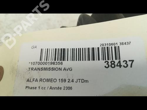 Left front driveshaft ALFA ROMEO 159 (939_) 2.4 JTDM (939AXD12, 939AXD1B) | BP9603706M38 