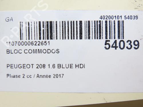 Steering column stalk PEUGEOT 208 I (CA_, CC_) 1.6 HDi / BlueHDi 75 | BP28801710I23 