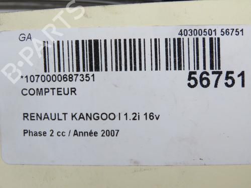 Instrument cluster RENAULT KANGOO (KC0/1_) 1.2 16V (KC05, KC06, KC03, KC0T, KC0W, KC1D) | BP32872917C47 - Image 2