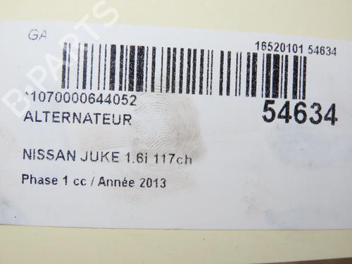 Alternator NISSAN JUKE (F15) 1.6 | BP29128753M7 
