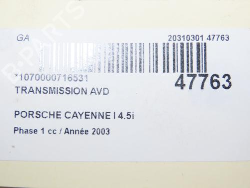 Right front driveshaft PORSCHE CAYENNE (9PA) Turbo 4.5 | BP33298051M39 - Image 5