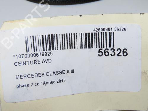 Front right seatbelt MERCEDES-BENZ A-CLASS (W176) A 160 CDI / d (176.011) | BP31242525I25 - Image 5