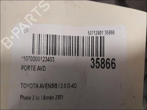 Right front door TOYOTA AVENSIS (_T25_) 2.0 D-4D (CDT250_, CDT250R) | BP23175963C3 