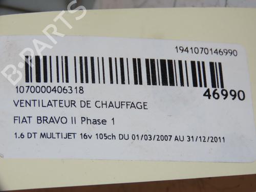 Heater blower motor FIAT BRAVO II (198_) 1.6 D Multijet (198AXH1B) | BP17037353M62 