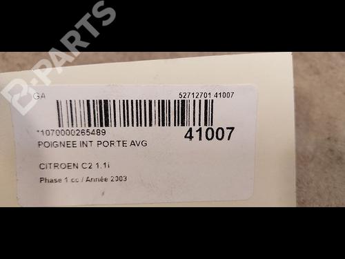 Front left interior door handle CITROËN C2 (JM_) 1.1 | BP9612096I13 