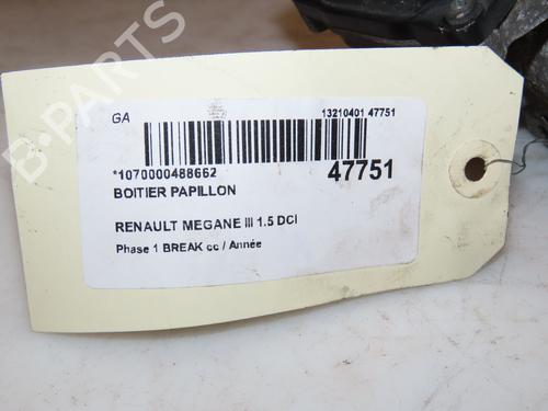 Throttle body RENAULT MEGANE III Grandtour (KZ0/1) 1.5 dCi (KZ09, KZ0D, KZ1G, KZ29, KZ14, KZ1W, KZ10, KZ1F,... | BP16707226M82