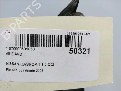Right front fenders NISSAN QASHQAI / QASHQAI +2 I (J10, NJ10, JJ10E) 1.5 dCi | BP18953672C42 