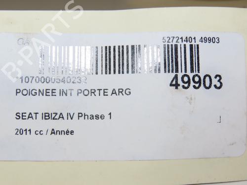 Rear left interior door handle SEAT IBIZA IV ST (6J8, 6P8) 1.6 TDI | BP18663753I15