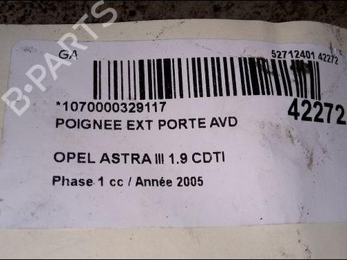 Used Front right exterior door handle OPEL ASTRA H (A04) 1.9 CDTI 16V (L48) (120 hp) 9619027