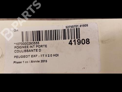 Rear right interior door handle PEUGEOT EXPERT Van (VF3A_, VF3U_, VF3X_) 2.0 HDi 130 | BP9615847I16