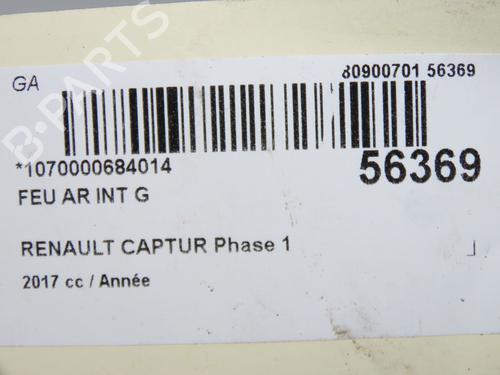 Left tailgate light RENAULT CAPTUR I (J5_, H5_) 1.5 dCi 110 | BP31605917C79