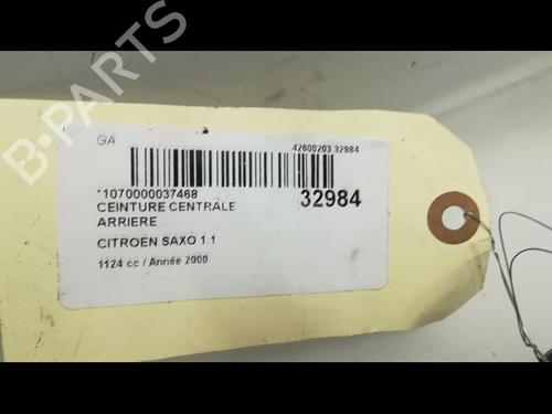 Used Rear center seatbelt CITROËN SAXO (S0, S1) 1.1 X, SX (60 hp) 14878729