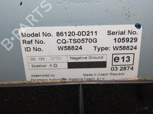 Radio TOYOTA YARIS (_P9_) 1.4 D-4D (NLP90_, NLP90R) | BP28968065E6 
