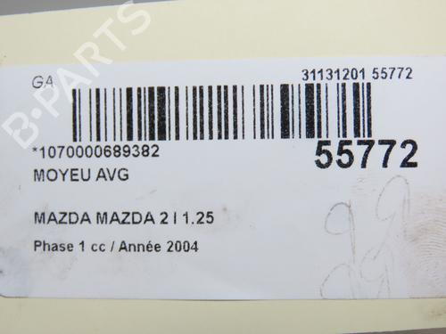 Used Right front steering knuckle MAZDA 2 (DY) 1.2 (DY3W) (75 hp) 30978832