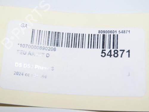 Feu de coffre droit DS DS 3 / DS 3 CROSSBACK (UR_, UC_, UJ_) 1.2 PureTech 130 (URHNSS) (131 hp) 31748034