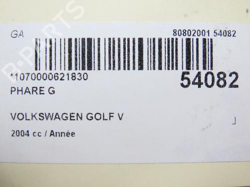 Left headlight VW GOLF V (1K1) 1.4 16V | BP28832557C28 - Image 5