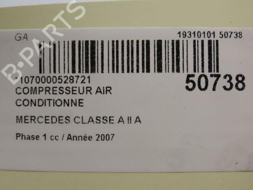 Used AC compressor AC compressor MERCEDES-BENZ A-CLASS (W169) A 180 CDI (169.007, 169.307) (109 hp) 23086179 23086179