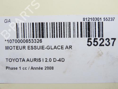 Used Rear wiper motor TOYOTA AURIS (_E15_) 2.0 D-4D (ADE150_, ADE150R) (126 hp) 32005062