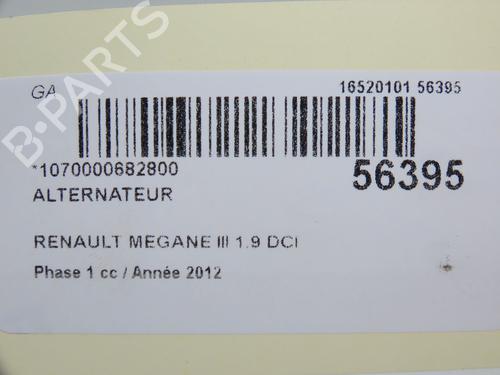 Alternator RENAULT MEGANE III Hatchback (BZ0/1_, B3_) 1.9 dCi (BZ0N, BZ0J) | BP30767424M7 