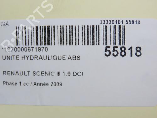 ABS RENAULT SCÉNIC III (JZ0/1_) 1.9 dCi (JZ0J, JZ1J, JZ1K, JZ1S) (131 hp) 30916898