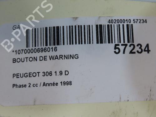 Bouton de warning PEUGEOT 306 Hatchback (7A, 7C, N3, N5) 1.9 D (68 hp) 32100455