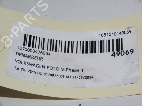 Used Starter VW POLO V (6R1, 6C1) 1.6 TDI (75 hp) 17662798