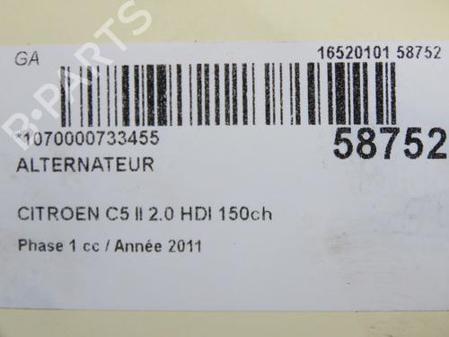 Alternator CITROËN C5 III (RD_) 1.6 THP 155 (RD5FV8, RD5FNA) | BP36246560M7  - Image 9