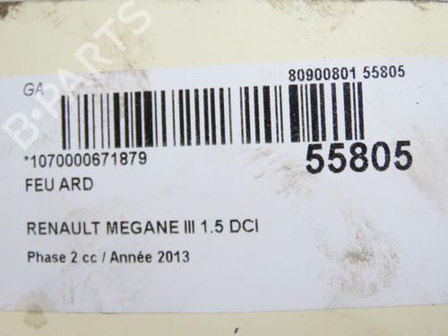 Used Right taillight RENAULT MEGANE III Hatchback (BZ0/1_, B3_) 1.5 dCi (BZ09, BZ0D, BZ1W, BZ29, BZ14) (110 hp) 31242609