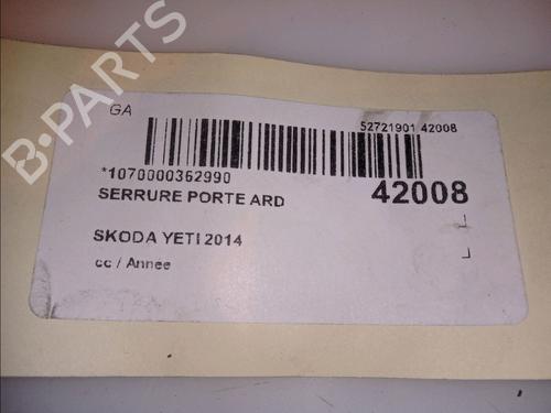 Rear right lock SKODA YETI (5L) 2.0 TDI | BP12538355C99 