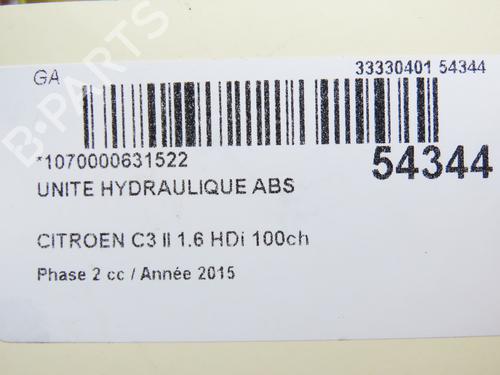 Used ABS pump CITROËN C3 II (SC_) 1.6 BlueHDi 100 (99 hp) 28829988